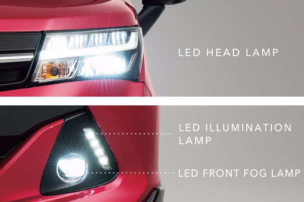 LEDヘッドランプ(オートレベリング機能付)/LEDフロントフォグランプ+LEDイルミネーションランプ